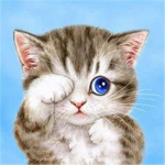 T&auml;ispuur &uuml;mmargune/ruudukujuline teemantmaaling kass 5D DIY teemanttikandid looma mosaiik ristpistes seinakunst k&auml;sitsi valmistatud kingitus Full Square 60x60CM lilla