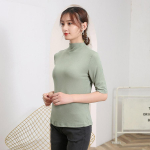 ZIRUNKING Naiste Spordis&auml;rgid &Uuml;hev&auml;rvilised K&otilde;rge Elastsed &Uuml;hes suuruses Alumine Kampsun J&otilde;usaali Jooga Top Jooksev Hingav keskmise varrukaga T-s&auml;rgid GAOTAN One Size