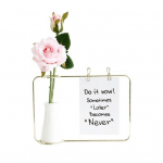 1 komplekti pildihoidja Naturaalne multifunktsionaalne korduvkasutatav &scaron;ikk rippraam vaasiga lauaarvuti jaoks