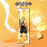Demon Slayer seinakaart Anime Kamado Tanjiro Nezuko l&otilde;uendplakat Moodne kodukaunistus elutoa ripats kingitus