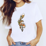 Naiste r&otilde;ivad Elevandi lillede trend 90ndate stiil l&uuml;hikeste varrukatega moetr&uuml;kk Suvine prindiga T-s&auml;rk Naiste vabaaja graafiline T-s&auml;rk S