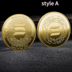 Kogutavad kr&uuml;ptovaluuta m&uuml;ndid Jah Ei Golden Dogecoin Xrp Cardano Shiba Inu Bitcoin m&uuml;ndikogujale style A kuld