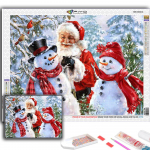 5D teemantmaaling t&auml;isteemantj&otilde;ulupuu J&otilde;uluvana lumememm teemantmaal K&auml;sitsi valmistatud teemantmosaiikmaal Kodukaunistus Full Round 20X30CM