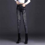 2022 naiste mood k&otilde;rge v&ouml;&ouml;kohaga esteetiline Naiste skinny slim teksad naine denim capri pliiats p&uuml;ksid teksap&uuml;ksid ema teksad p&uuml;ksid M must