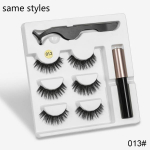 Magnetic Eyelashes 3D Mink Eyelashes Makeup Magnetic Lashes Silmapliiats Pintsettide komplekt Natural False Lashes Short Faux Cils Style 13