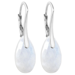 Lily-Crystal [R5994] - K&auml;sit&ouml;&ouml;na valmistatud h&otilde;bedast liiprid 'Mineralia' h&otilde;bedane kuukivi - 15x10 mm valge