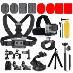 Orbmart Gopro tarvikute komplekt Go Pro Hero jaoks 11 10 9 8 7 6 5 4 Must kinnitus Yi jaoks 4k Mijia &uuml;mbris Sjcam tegevuskaamera jaoks