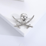 Blucome Fashion Trend Liialdus Subkultuur Teemant Inkrusteeritud Kolju Pross Halloweeni Riietus Aksessuaarid Pin