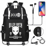 Naiste ja meeste seljakott Anime Jojo Bizarre Adventure Seljakott Teismeliste Kooli multifunktsionaalne USB laadimiskotid Koolikott Travel Mochila One Size