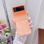 Samsung Galaxy Z Flip 4 &uuml;mbrisele, l&auml;ikiv gradiendiga kokkupandav telefoni&uuml;mbris Samsung Z Flip 3 5g Zflip4 p&otilde;rutuskindla k&otilde;va tagakaanega Samsung Z Flip 3