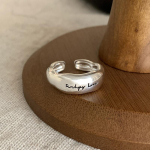 Foxanry Letter S&otilde;rmus naistele Paar Minimalistlik Klassikaline Vintage Aastap&auml;evapeo Ehted Kingituste hulgim&uuml;&uuml;k 17mm h&otilde;be