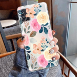 Tumedate lilledega lilleline l&auml;bipaistev telefoni&uuml;mbris Samsung Galaxy A34 A12 A32 A52 A72 A71 A51 A14 A31 A21s A13 A23 A53 A73 A50 A02s A20e jaoks For Samsung A31