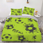 3D jalgpalli voodipesukomplekt Spordi tekikott padjap&uuml;&uuml;r 2 v&otilde;i 3 osa AU140 * 210 Poistetoa kodukaunistus Baby 100x135cm