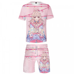 Pipkin Pippa Tr&uuml;kitud uudsed anime vabaajakomplektid Multikad Graafilised topid l&uuml;hikeste varrukatega T-s&auml;rgid t&auml;navar&otilde;ivad pop hip hop t-s&auml;rk rannap&uuml;ksid M