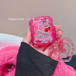 Roosa Love v&otilde;tmehoidja &uuml;mbris Apple Airpodidele 1 2 3 Cartoon Cherry Gun Strawberry Bread Case AirPods Pro k&otilde;rvaklappide tarvikud Pehme k&otilde;rvaklappide karp For AirPods Pro