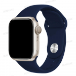 Silikoonrihm Apple Watchi rihma jaoks 45mm 44mm 40mm 41mm 42mm 38mm 49mm k&auml;ev&otilde;ru iwatch seeria 8 7 se 3 4 5 6 Ultra rihm 38 40 41 mm M-L tumesinine v&auml;rv