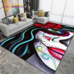 Cartoon Skull Girl Area vaip suur, vaipvaip elutoa magamistoa diivani kaunistamiseks, uksematt K&ouml;&ouml;k Vannituba Libisemiskindel p&otilde;randamatt 40x60cm