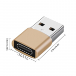 USB C-USB A-adapter mobiiltelefoni C-t&uuml;&uuml;pi adapteri USB-C-muundur C-t&uuml;&uuml;pi s&uuml;learvuti kaablite jaoks kuld