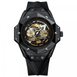 QINGXIYA must automaatne k&auml;ekell Skeleton Hollow meeste k&auml;ekellad kvaliteetsed silikoonist veekindlad helendavad k&auml;ekellad s&otilde;jav&auml;ekellad