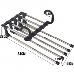Kokkupandav p&uuml;kstehoidja Multifunktsionaalne riidepuu p&uuml;ksiriide jaoks Riidehoidja riidepuud S&auml;&auml;stke riidekapi ruumi Magamistoa kapid must