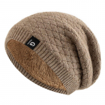 Uued Unisex Slouchy talvem&uuml;tsid Lisa karusnahaga voodriga meeste ja naiste soe nokam&uuml;ts Casual Label Decor Talvised silmkoelised m&uuml;tsid 55cm-60cm must