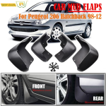 4tk auto poritiiba porilapid eesmised tagumised poriklapid poripritsmekaitsed peugeot 206 1998-2012 luukp&auml;ra jaoks gray