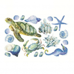 1/4 tk Seinakleebis Veealune maailm Teema Merirohi mull Kilpkonn Merihobu PVC elutuba Magamistoa kaunistus Seinakunsti kleebis Kodutarbed 1pc