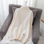 Laisk ja armas k&otilde;rge kaelusega sviiter naistele 2023. aasta s&uuml;gise ja talve sviiter, lahtised &uuml;ler&otilde;ivad, kootud kampsun, naiste topid One Size roheline