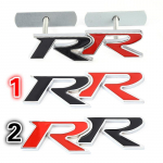 3D Metallist RR Logo Autokleebised Embleem Pagasiruumi M&auml;rk Kleepsud Hon+da RR Civic Mugen Accord Crv City Hrv jaoks 1 RR Sticker