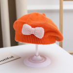 Printsessi beebit&uuml;druku m&uuml;ts vibu kootud laste bareti m&uuml;tsid t&uuml;drukutele mood kevadtalv laste m&uuml;ts Beebitarvikud 1-4 a oranž