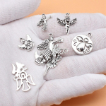 10tk/komplekt Angel Charms Ehete valmistamise tarvikud Mobiiltelefoni ripats Isikup&auml;rastatud