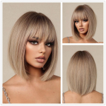 LOUIS TASUTA l&uuml;hikesed sirgetest s&uuml;nteetilisest juustest naturaalsed parukad Keskmise pruun parukas igap&auml;evaseks peoks kasutamiseks Naiste kuumakindel parukas