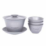 TOMSHOO puhtast titaanist teekomplekti kaanega kaussi, &uuml;hekordse Fairway Cupi teetassi komplekt, kahekihiline p&otilde;letusvastane Tea Set