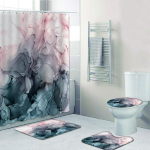 4 tk 3D marmorist seeria du&scaron;ikardinate komplektid vannitoa jaoks libisemiskindlad vannitoavaibad kaas WC kate vannimatt