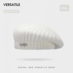 S&uuml;gis-talvine uus villane barett retro kirjandusmaalija m&uuml;ts tuulekindel soe lihtne suure pea &uuml;mberm&otilde;&otilde;t kootud m&uuml;ts one size