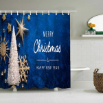 J&otilde;ulukaunistused Du&scaron;ikardinad 3D J&otilde;uluvana Lumemees P&otilde;drapuu vanniekraan vannitoa jaoks Veekindel pol&uuml;estervannikardin W90xH180cm