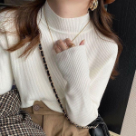 Naiste s&uuml;gisene talv kilpkonnaga kampsun Vintage Solid Basic silmkoelised topid vabaaja &otilde;huke pullover Korea moe lihtsad &scaron;ikkad džemprid One Size pruun