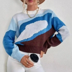 S&uuml;gistalvine tr&uuml;kitud triibulised silmkoelised kampsunid, pikkade varrukatega, lahtised sviitrid, naiste kampsun vabaaja topid, džemprid v&auml;lisr&otilde;ivad 29576 One Size roheline