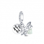 925 Silver Glow -The -The -The -Dark Firefly Dangle Bead Charms Fit Charms k&auml;ev&otilde;ru isetehtud