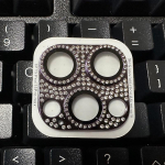 Kaamera kaitse iPhone 15 Pro Max / 15 Plus Glitter Rhinestone kaamera objektiiv metallist kaitser&otilde;ngas iPhone 15 roosa