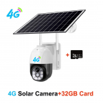 P&auml;ikesekaamera Juhtmeta WiFi 4G P&auml;ikesepatarei toitega v&auml;listingimustes Turvakaitse J&auml;relevalve Videokaamera Nutikas kodu PIR-kaamera CCTV 【4G】1W mAh + 32G Card
