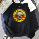 Guns N Roses Bullet Logo kapuuts s&uuml;gistalvine unisex naiste soe kapuutsiga fliisist dressipluus Unisex vabaaja t&auml;navar&otilde;ivad &uuml;ler&otilde;ivad L