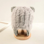 Kassi k&otilde;rva villane m&uuml;ts naistele Jaapani k&uuml;&uuml;liku karusnahast m&uuml;ts S&uuml;gistalvine soe k&otilde;rvakaitse Tide Pullover Kootud m&uuml;ts Elegantne tuulekindel &otilde;uem&uuml;ts 56-58cm hall