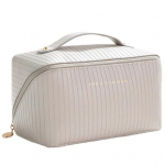 Reisi tualett-tarvete kott veekindel kunstnahast, suure mahutavusega mitmeosaline k&auml;epidemega kosmeetikakohver hall