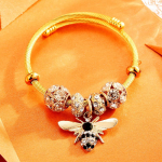 Titaanterasest kullast k&auml;ev&otilde;ru reguleeritav mesilase l&auml;ikiv teemantkuuli t&uuml;druks&otilde;bra kingitus armukesele 5.5-6.8cm roosa