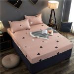 100% pestud puuvillast sobitatud lina elastne lint voodilina higi neelav hingav voodipesu kattemadrats 2 padjap&uuml;&uuml;riga 90 X 200cm 3PCS