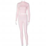 2024. aasta pikkade varrukatega l&uuml;hike pluus Naiste pikad p&uuml;ksid, 2 kaheosalist komplekti, naiste komplektid, moodne &uuml;likond, kaelus, kitsad riided 30626 S tumepruun v&auml;rv