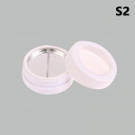 T&uuml;hi lauv&auml;rvi&uuml;mbris meigipaletikarp plastikust katuseaknast l&auml;bipaistev kaas alumiiniumist pann &uuml;mmargune kreemjas peitepulber