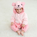 Baby Rompers Kigurumi Animal Leopard, Husky, Kaelkirjaku cosplay Kapuutsiga soe pidžaama v&auml;ikelastele poistele T&uuml;drukutele Riided Vasts&uuml;ndinu magamisriided Pidžaama riided 80