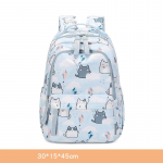 Cartoon Cat Print koolikott keskkooli&otilde;pilastele, naiste suure mahutavusega Preppy seljakott One Size